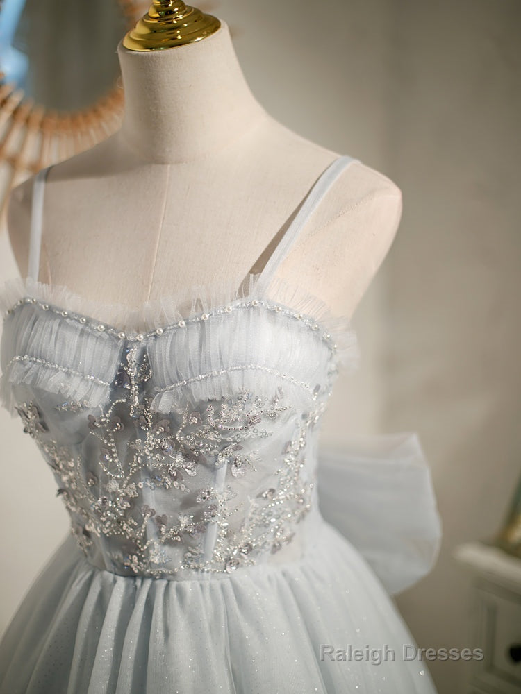 Princess Silver Hoco Dresses Short Homecoming Dress