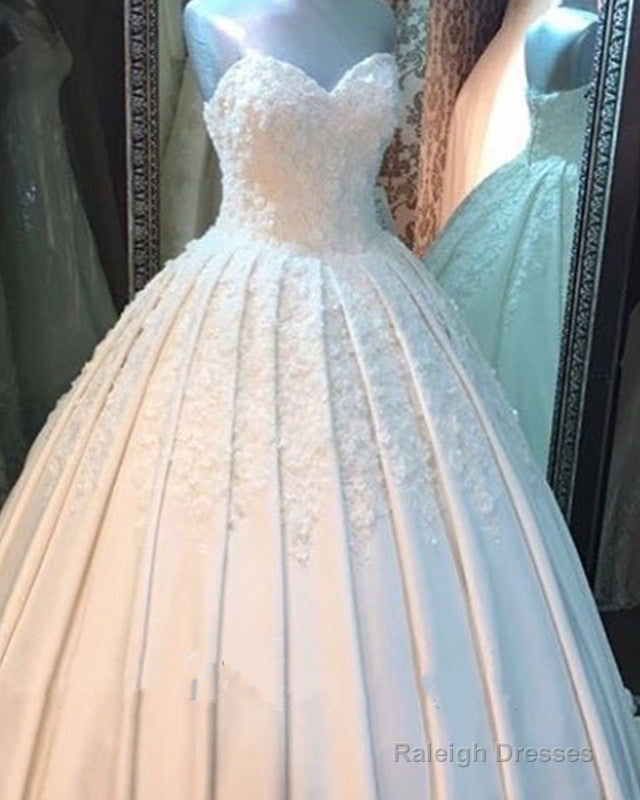 Princess Wedding Ball Gowns Sweetheart Dress Lace Appliques Secondary image