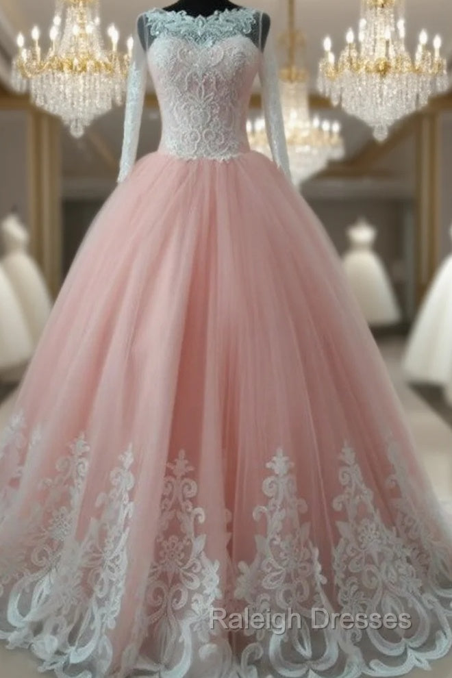 Princess Wedding Dresses Lace Long Sleeves Main image