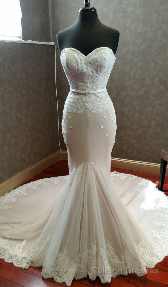 Mermaid Sweetheart Lace Long Train 2026 Wedding Dresses