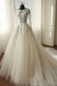 2026 Newest A Line Long Sleeves Tulle With Appliques Wedding Dresses