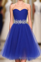 Cheap Homecoing Short Homecoing Sweetheart Royal Blue Homecoing Beading Homecoing Royal Blue Prom Dresses