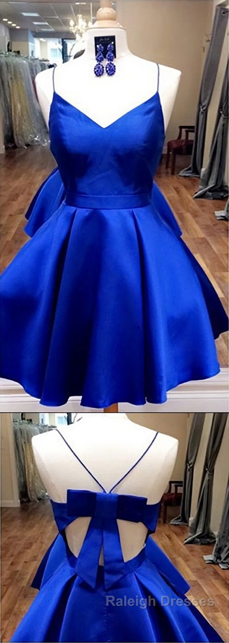 Royal Blue Short Cute Fashion Homecoming Dresses Secondary image