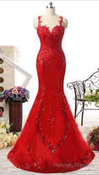 100%Real Photo Long Sweetheart Tulle Mermaid vestido de festa Sequined Appliques Floor Length Evening Dresses