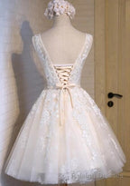 scoop neckline short ivory lace cute homecoming dresses perfect affordable short party prom dresses