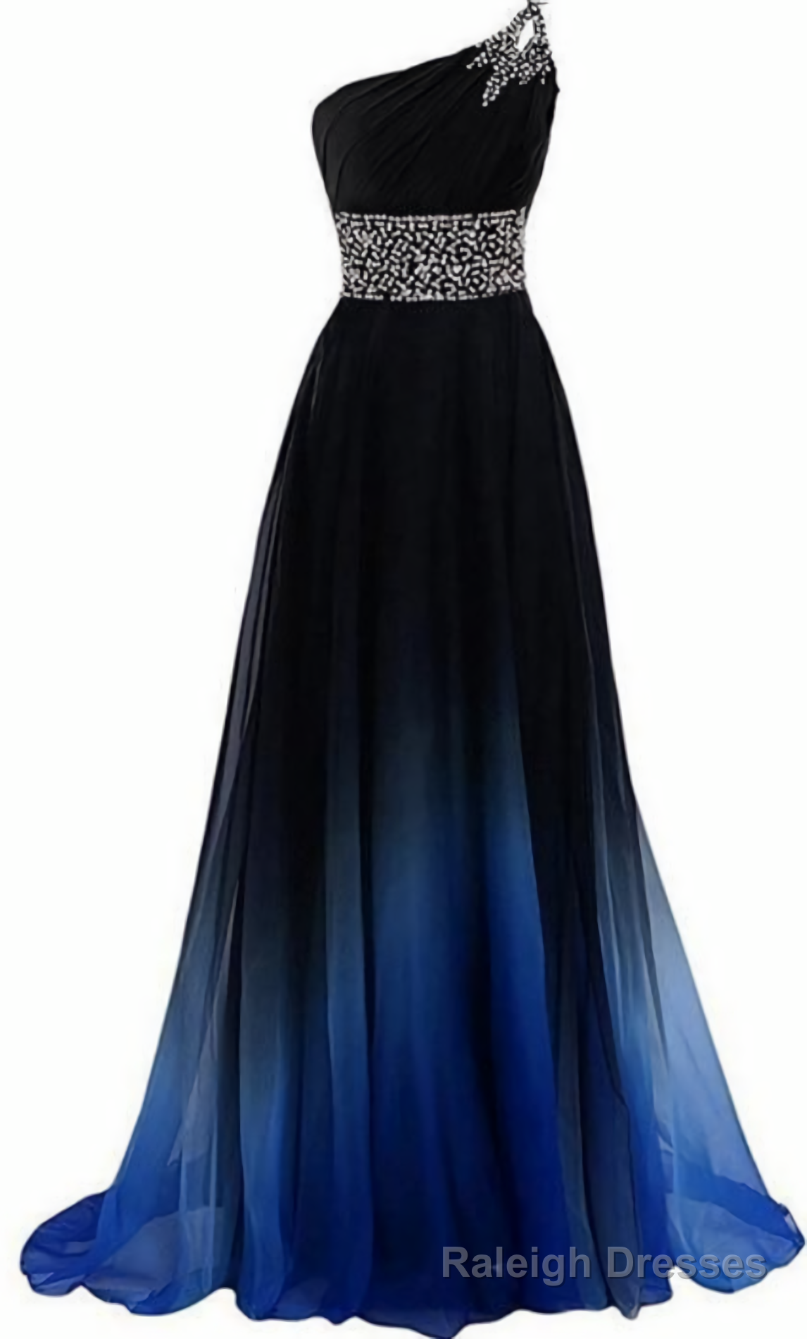 New Arrival One Shoulder Beaded Long Prom Dress, Custom Made Women Prom Gown Secondary image