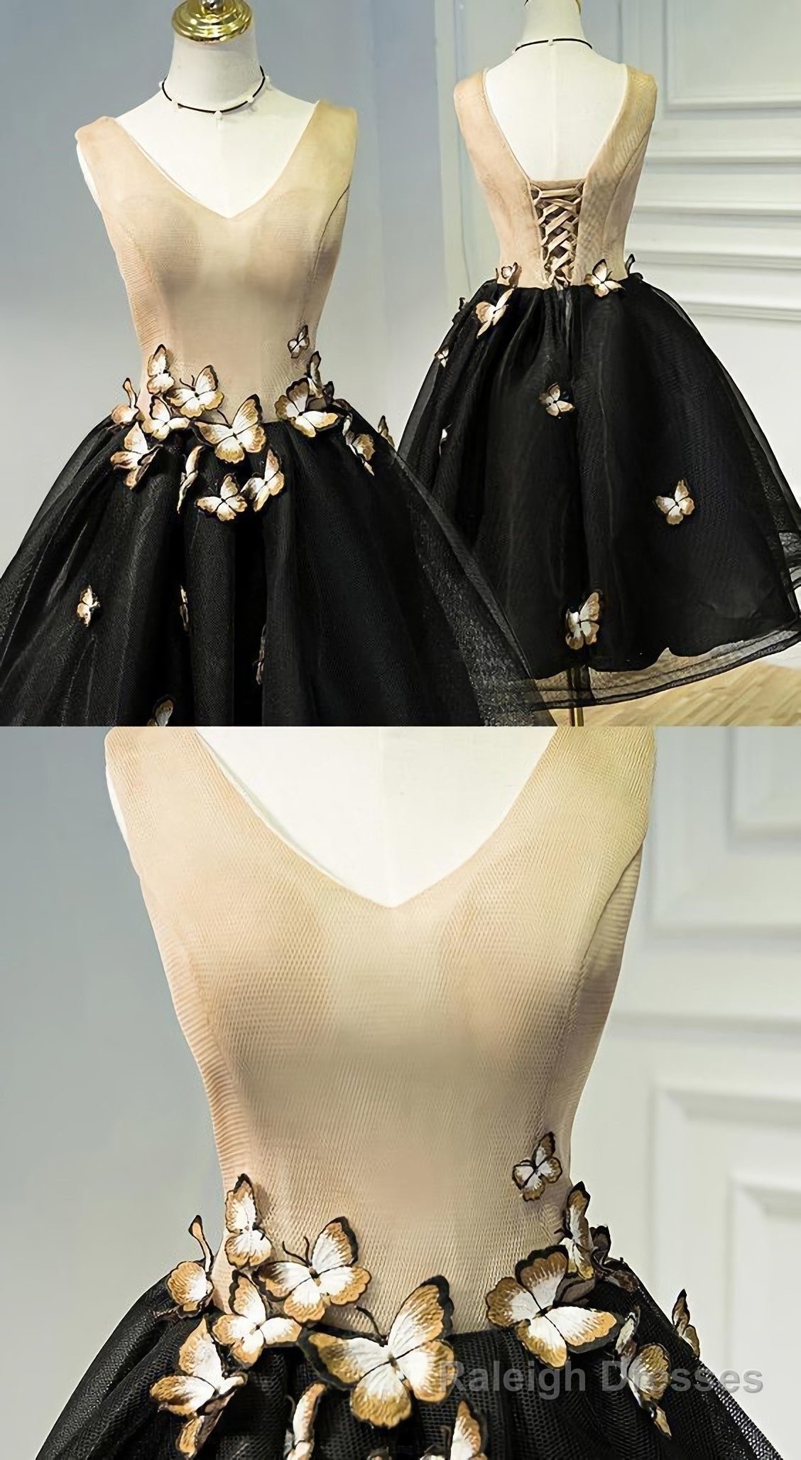 Homecoming Prom Dress, Outstanding Short Prom Dresses With A Line Princess Lace Up Butterfly Dresses