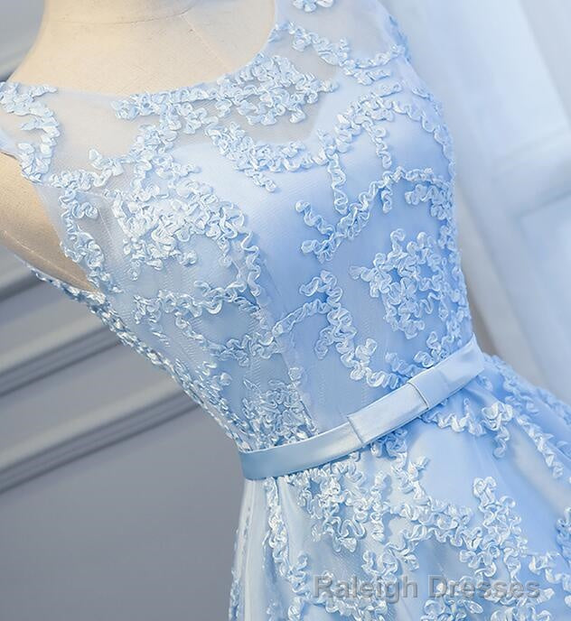 Blue High Low Fashionable Homecoming Dress, Cute Prom Dress