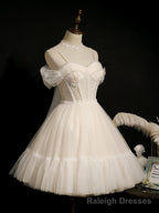 Homecoming Dresses, White Homecoming Dresses, Sweet 16 Dress, Sexy Homecoming Dress, Cute Cocktail Dress