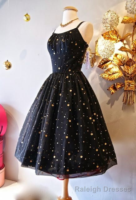 sexy spaghetti straps black shiny short homecoming dress Prom dresses