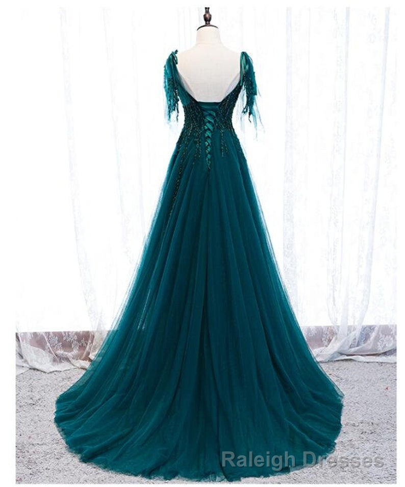 Green Formal Dress Prom Dress Handmade Homecoming Cocktail Formal Evening Dress Secondary image