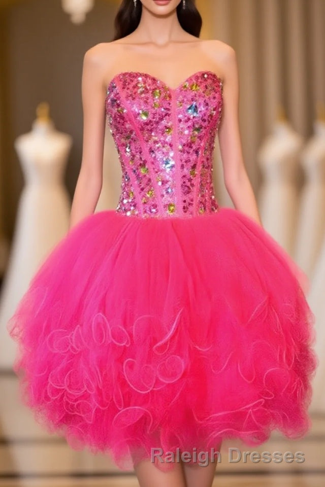 New Arrival Short Beading Beauty Sweetheart Real Made Real Made Homecoming Dress Main image