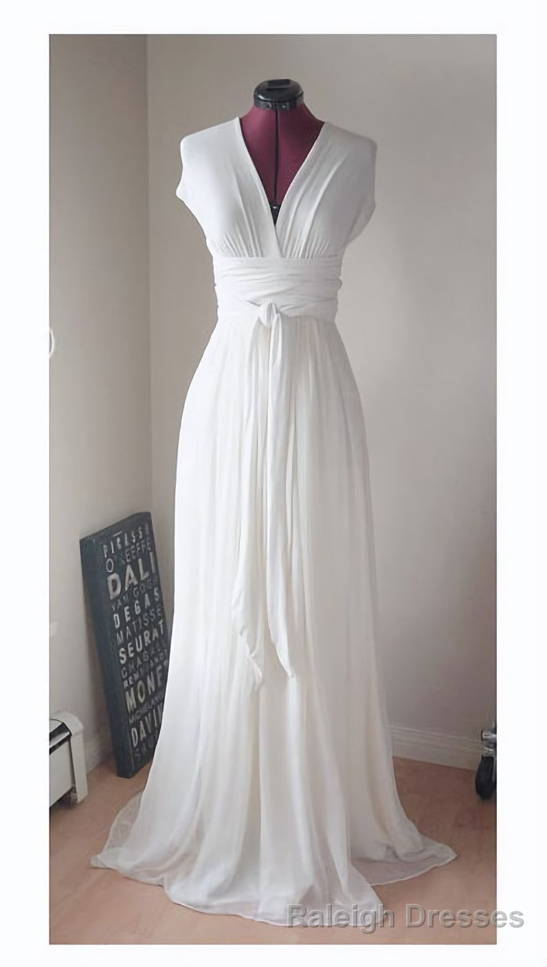 The Charming White Real Made On Sale Simple Prom Dresses Main image