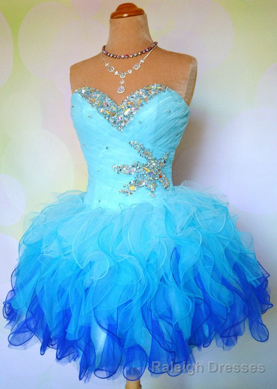 Blue Homecoming Dress, Lace Homecoming Gown Tulle Homecoming Gowns Ball Gown Party Dress, Short Prom Dresses, Lace Formal Dress, For Teens Secondary image