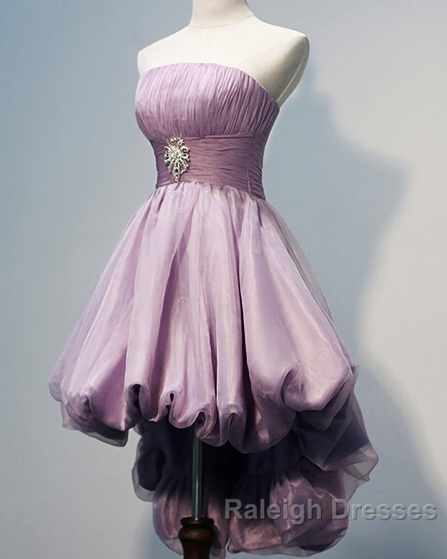 Gorgeous Strapless High Low Beaded Pretty Handmade For Teens Homecoming Dress Secondary image