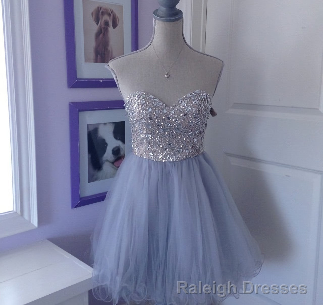 Sweeetheart Tulle Beaded Short Sweet 16 Homecoming Dresses Main image