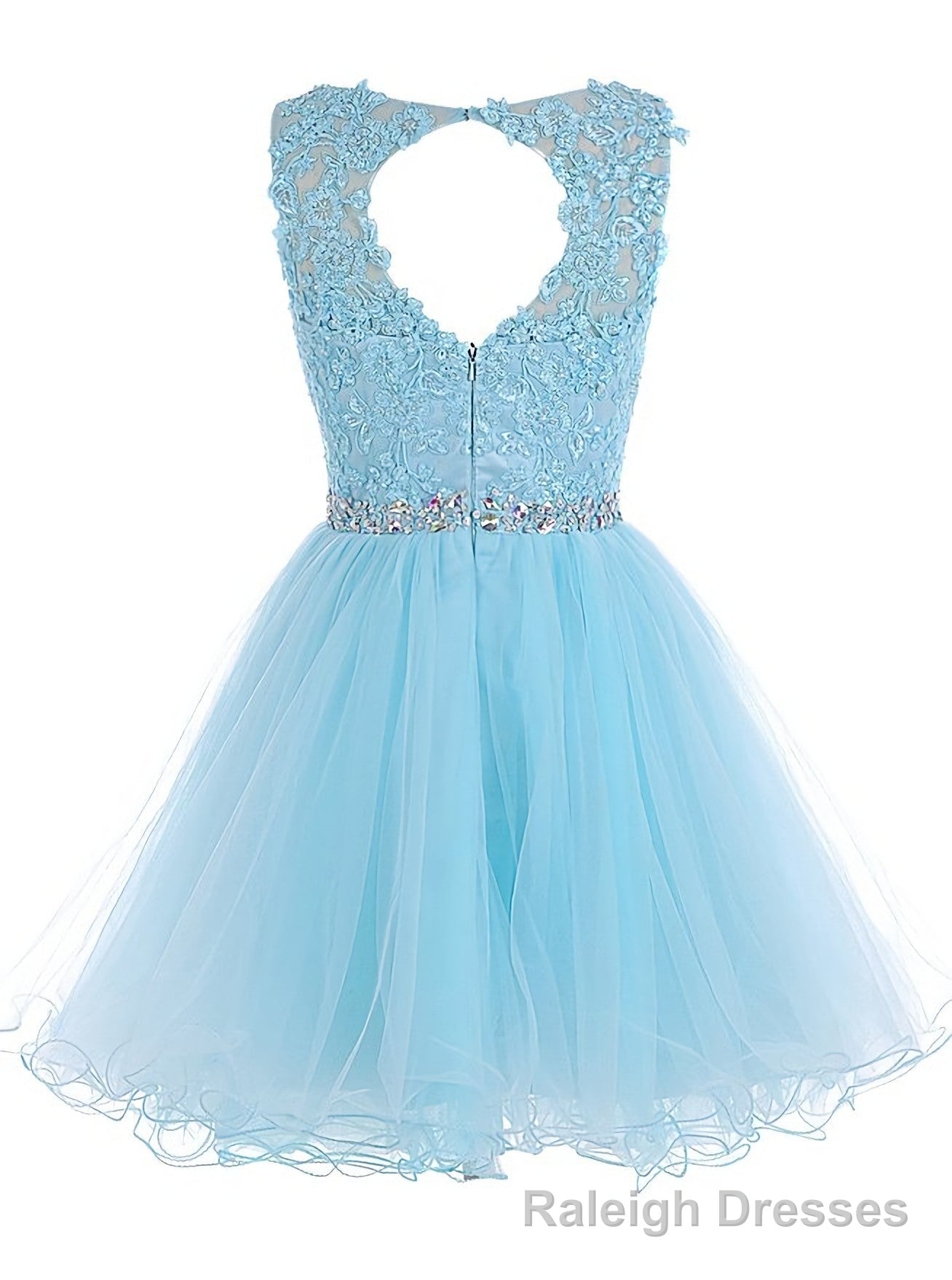 Lace Blue Fitted Short Cute Sweet 16 For Teens Homecoming Dresses