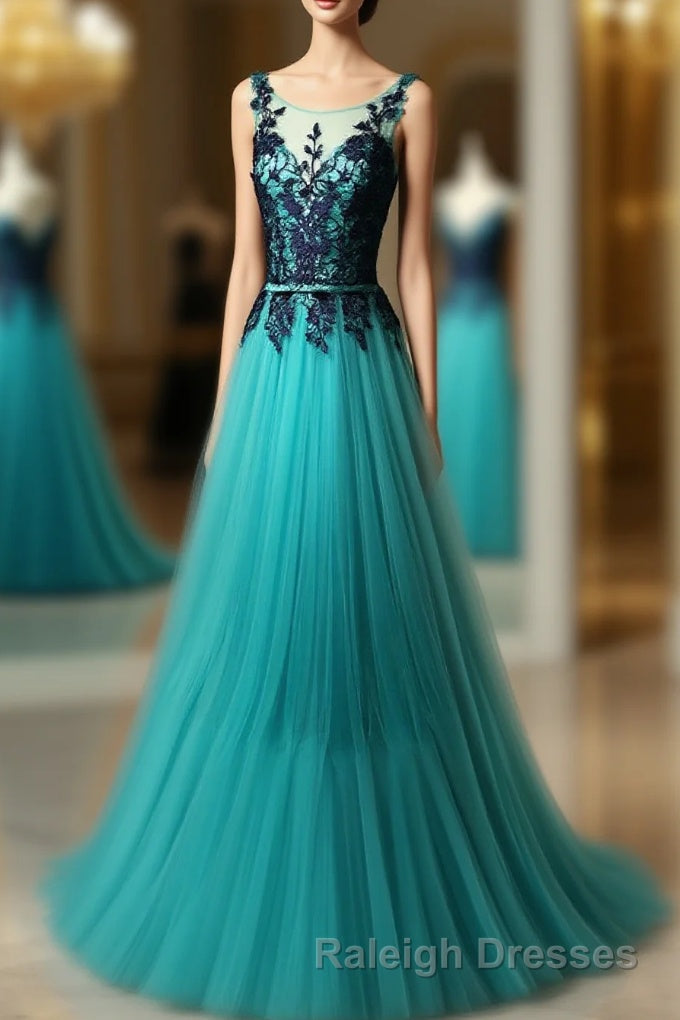 Top Selling Long Open Back Navy Blue Lace Long Women Modest Elegant Prom Dresses Main image