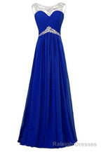 Chiffon Roayl Blue Beading High Low Handmade Simple For Teens Prom Dresses