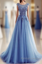 A Line Flowers Long Charming Women Prom Dresses