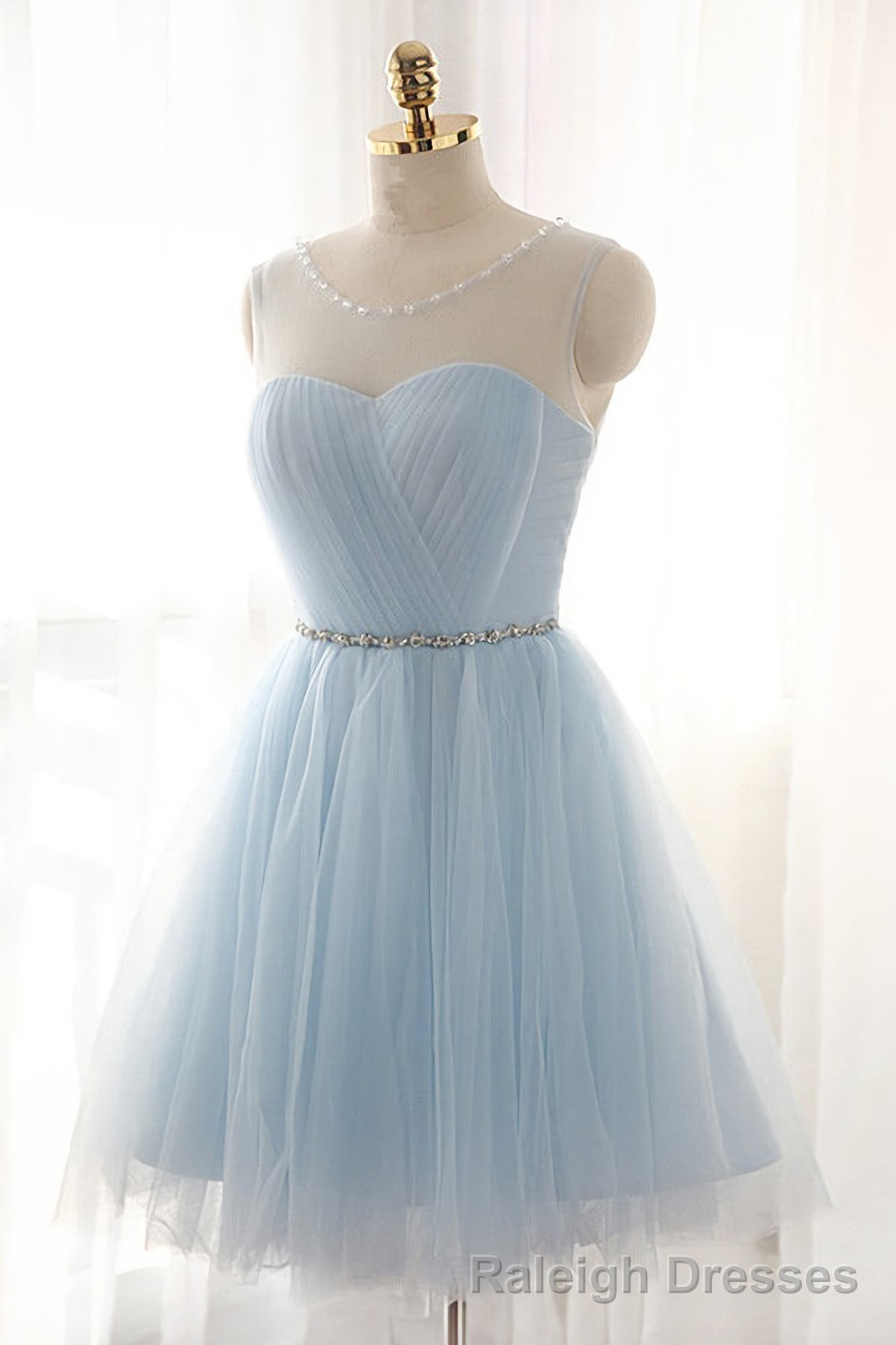 Tulle Short Charming Short Light Blue Cute Prom Dresses Main image