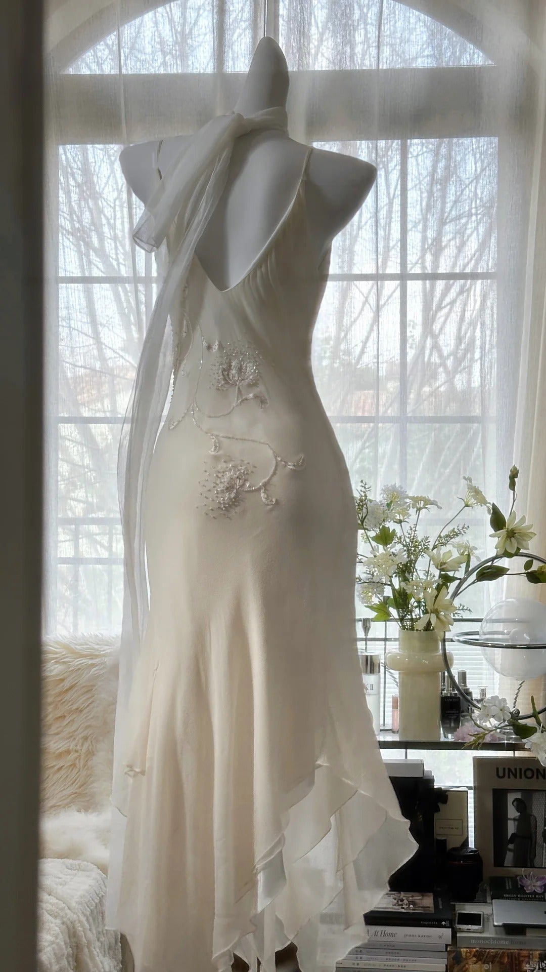 Pure And Elegant Chiffon Strap Beaded Mermaid Prom Dresses
