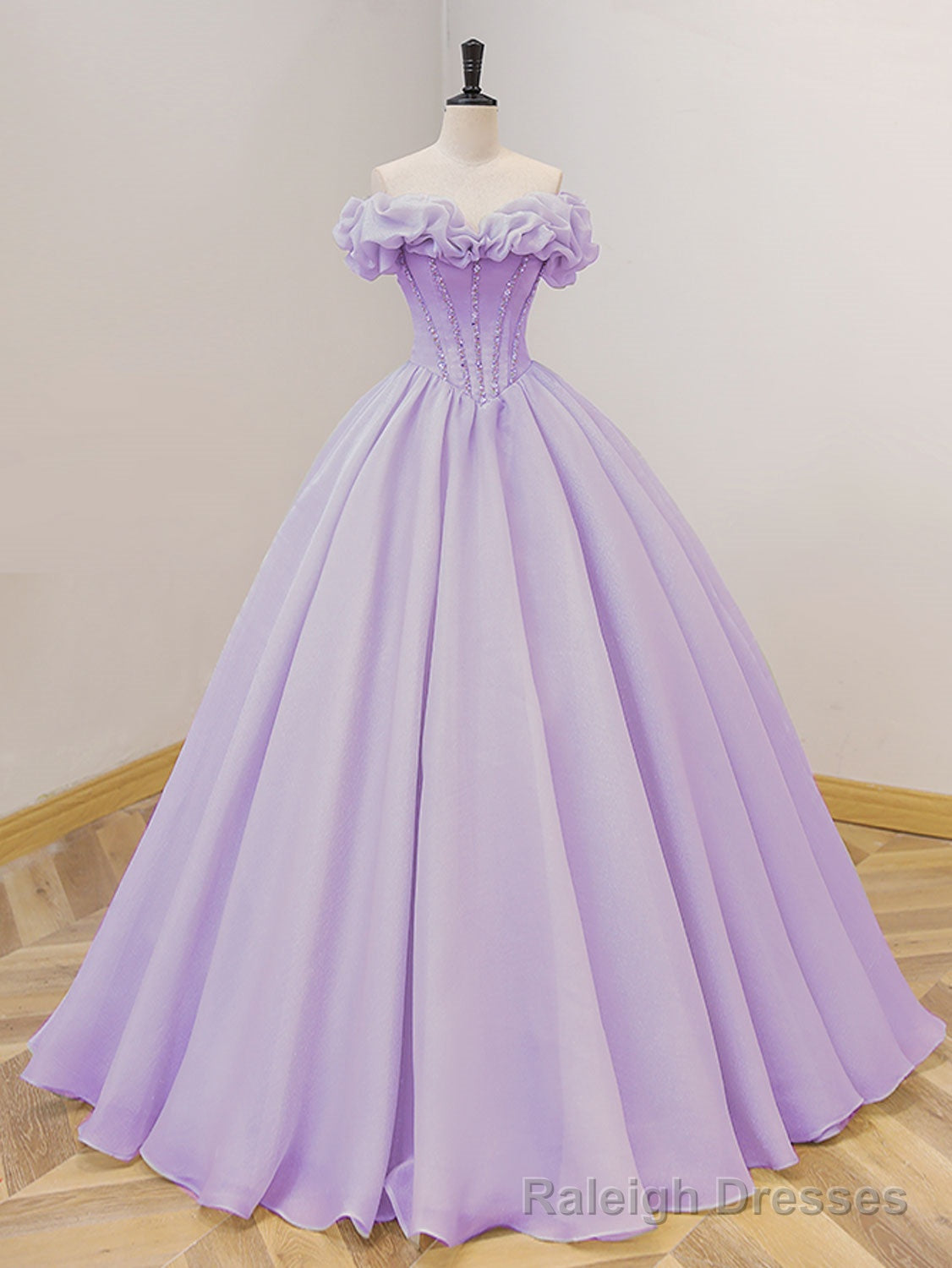 Purple A Line Off Shoulder Long Prom Dresses, Purple Sweet 16 Dress