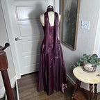 Purple Elegant Vintage Fashion Long Tulle Prom Dress Evening Gown Party Dress