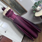 Purple Elegant Vintage Fashion Long Tulle Prom Dress Evening Gown Party Dress