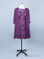 Purple Lace Mother of the Bride Dresses Chiffon Jacket