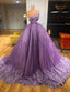 Purple Prom Dresses, Sparkly Prom Dress, Ball Gown Prom Dresses, Vestido De Fiesta, Feather Prom Dresses, Vestido De Longo, Elegant Prom Dresses, Prom Ball Gown,