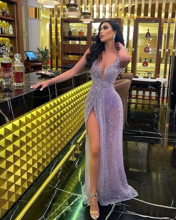 Purple Prom Gowns Long Sequin Prom Dresses Prom Dresses