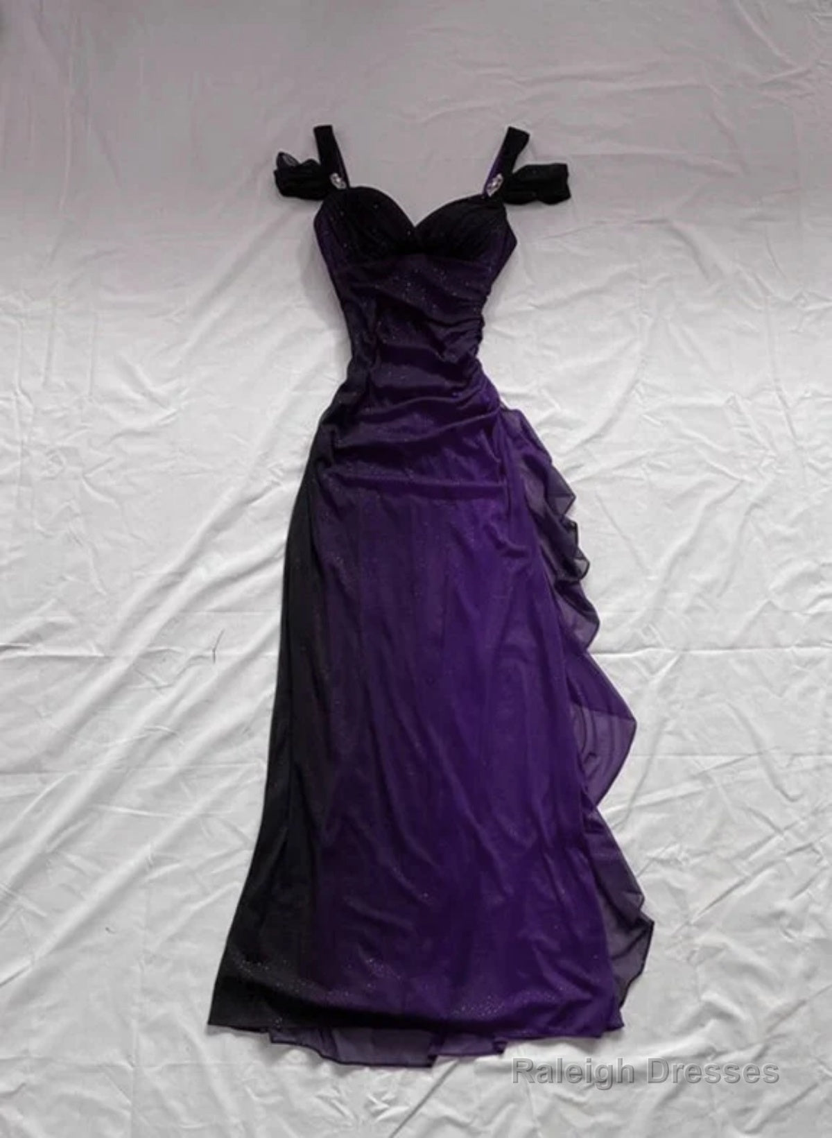 Purple Sweetheart Off Shoulder Long Party Dress, A-Line Prom Dress Main image
