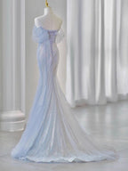 Purple’Ã?Sweetheart Sequin Mermaid Gowns-Fairytale Beaded Tulle Train Prom Dresses Long For Events