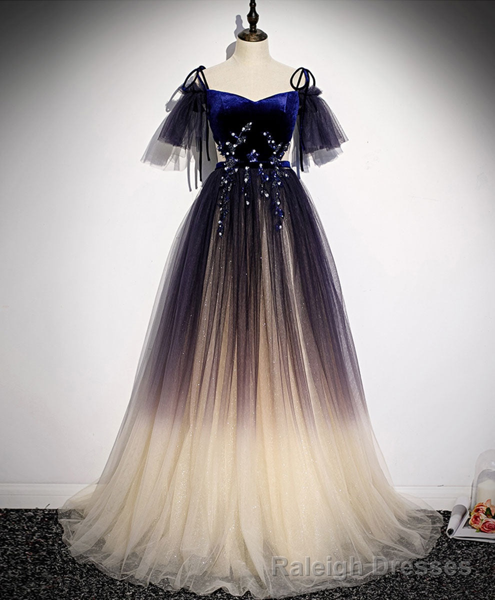 Purple Tulle Lace Long Classy Prom Dress Classy Dress
