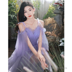 Purple Tulle Short Off Shoulder Homecoming Dress, Purple Prom Party Dresses