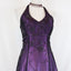 Purple Vintage Fashion Ombre Beaded Empire Waist Halter Long Elegant Prom Gown Evening Gown Party Dress