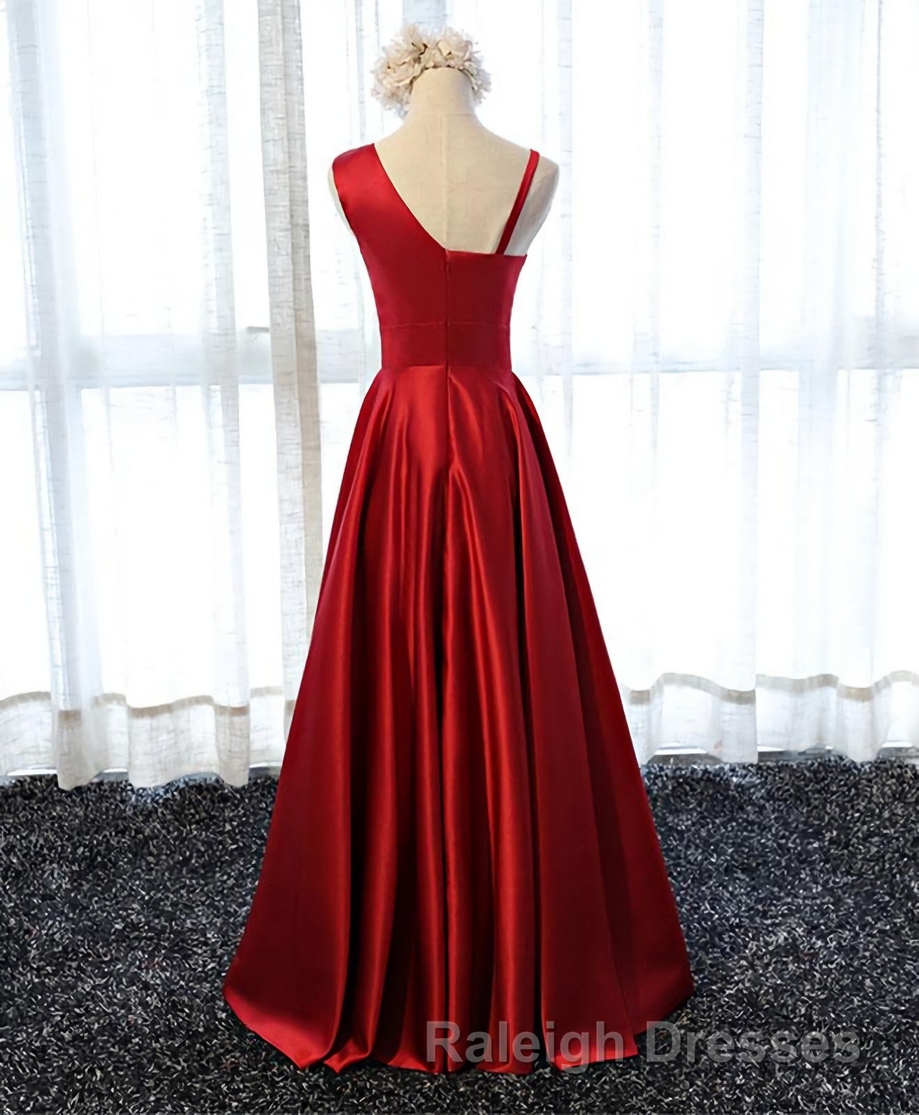 Stylish Satin Long Prom Gown Formal Dress