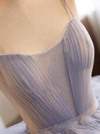 Quinceanera Dress Blue Tulle Long Prom Gown Blue Tulle Long Sweet Dress