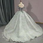 Quinceanera Dress Elegant Grey Quinceanera Dresses Sweetheart Sleeveless Ball Gown Party Dresses