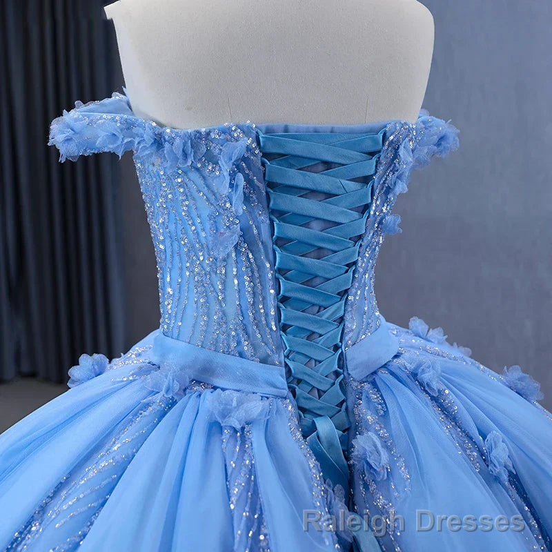 Quinceanera Dress Elegant Sequins Ball Gowns Sweetheart Lace Up Appliques Prom Prom Dresses