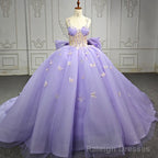 Quinceanera Dress Exquisite Spaghetti Straps Quinceanera Dresses Sleeveless Ball Gown with Butterfly Appliques and Bowknot