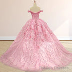Quinceanera Dress Luxury Ball Gown Appliques Off the Shoulder Sweet Dresses Beading