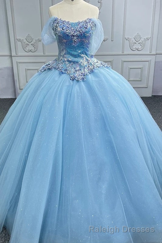 Quinceanera Dress Princess Cap sleeve Ball Gown Sequins Square Collar Evening Party Dresses Main image