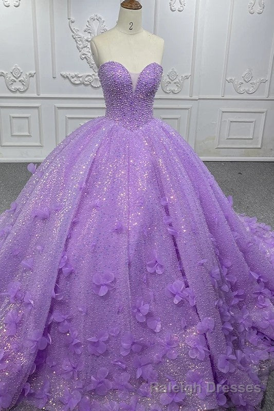 Quinceanera Dress Sparkly Beading Appliques Evening Party Dress Strapless Sweetheart Ball Gown Main image