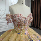 Quinceanera Flower Off-the-Shoulder Ball Gowns Dress