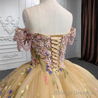 Quinceanera Flower Off-the-Shoulder Ball Gowns Dress