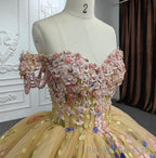 Quinceanera Flower Off-the-Shoulder Ball Gowns Dress