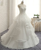 Real Photo Ivory A-Line Wedding Dress