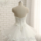 Real Photo Ivory A-Line Wedding Dress